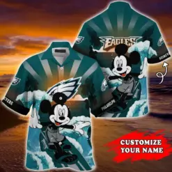 [Trending] Style mickey mouse Philadelphia Eagles NFL Summer Customized Hawaiian Shirt Stand Out from the Crowd