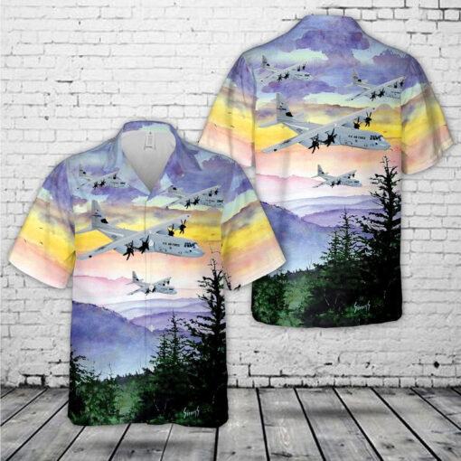 Us Air Force 40Th Airlift Squadron Screaming Eagles Lockheed Martin C-130J Trendy Hawaiian Shirt