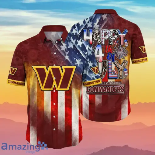 Washington Commanders NFL Hawaiian Shirt 4th Of July Independence Day Best Gift For fans
