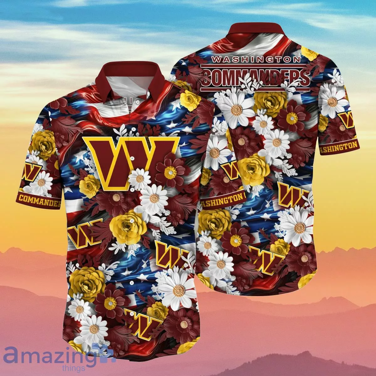 Washington Commanders NFL Hawaiian Shirt 4th Of July Independence Day Special Gift For fan
