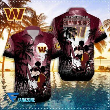 Washington Commanders NFL cool Mickey mouse hot Hawaiian Shirt