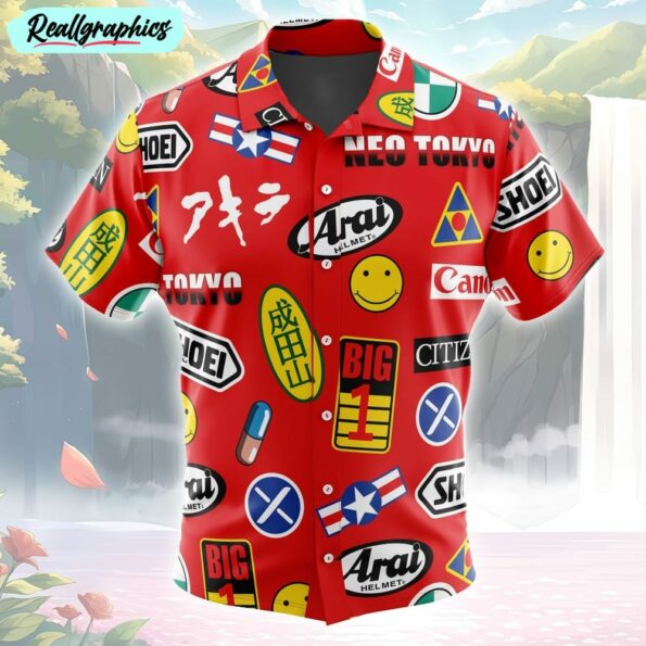 Akira Full Decals Button Up hot Hawaiian Shirt