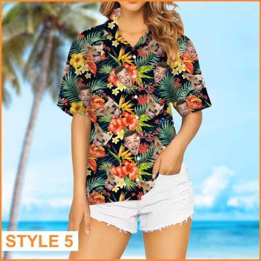 Aloha Custom Hawaiian Shirt For Man Woman pets, Personalized Hawaii Shirt With family Face v2