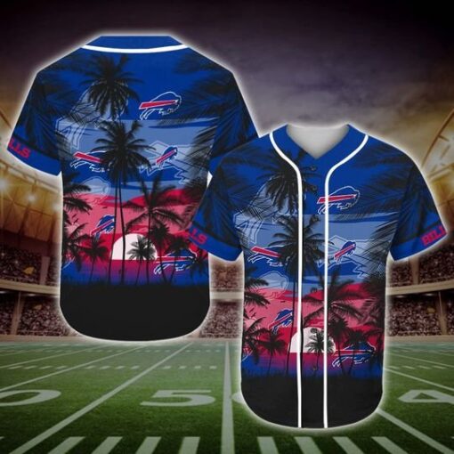 Buffalo Biffs nfl Tropical pattern Baseball Jersey 3d custom for fan