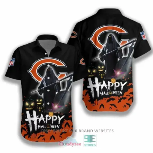 [HALLOWEEN] NFL Chicago Bears Happy Halloween Hawaiian Shirt for fan