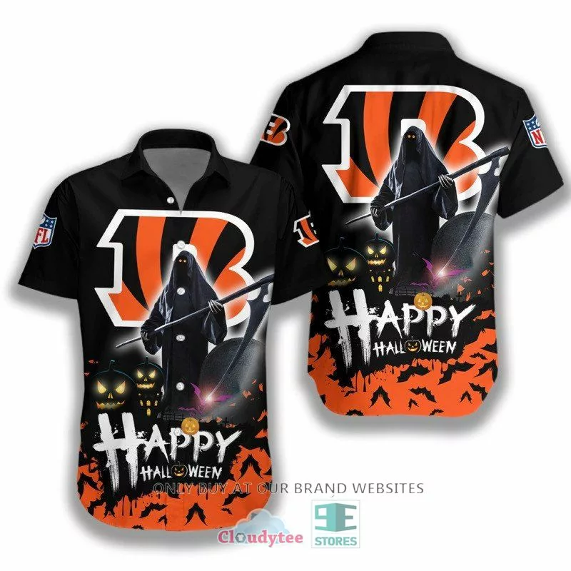 [HALLOWEEN] NFL Cincinnati Bengals Happy Halloween Hawaiian Shirt for fan