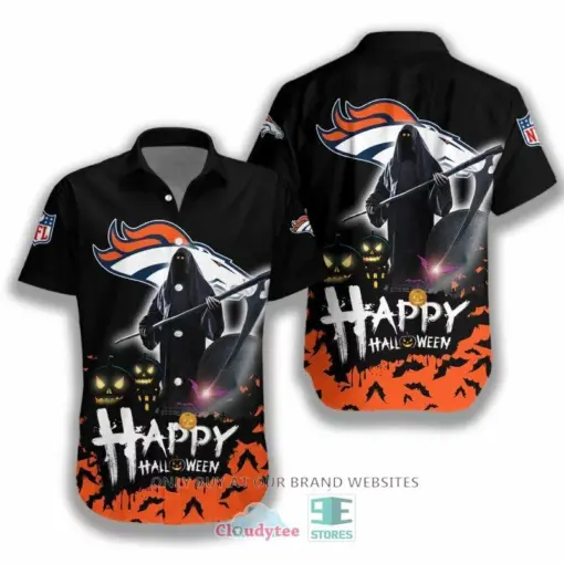 [HALLOWEEN] NFL Denver Broncos Happy Halloween Hawaiian Shirt for fan