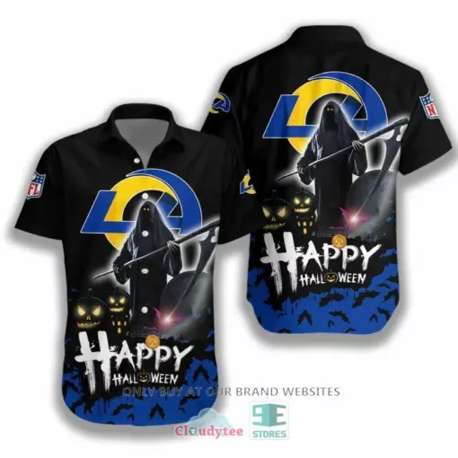 [HALLOWEEN] NFL Los Angeles Rams Happy Halloween Hawaiian Shirt for fan