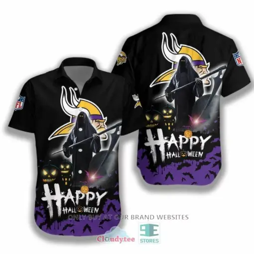 [HALLOWEEN] NFL Minnesota Vikings Happy Halloween Hawaiian Shirt for fan