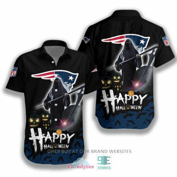 [HALLOWEEN] NFL New England Patriots Happy Halloween Hawaiian Shirt for fan