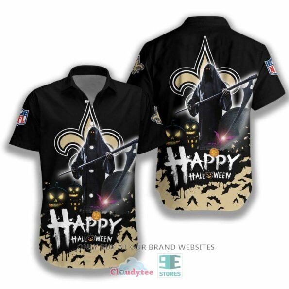 [HALLOWEEN] NFL New Orleans Saints Happy Halloween Hawaiian Shirt for fan