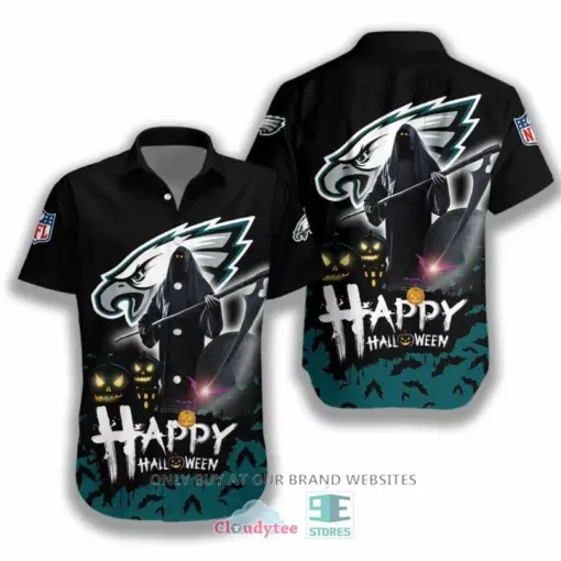 [HALLOWEEN] NFL Philadelphia Eagles Happy Halloween Hawaiian Shirt for fan