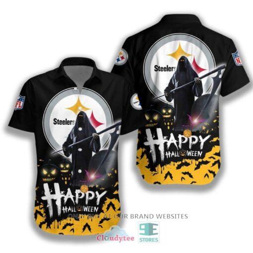 [HALLOWEEN] NFL Pittsburgh Steelers Happy Halloween Hawaiian Shirt for fan