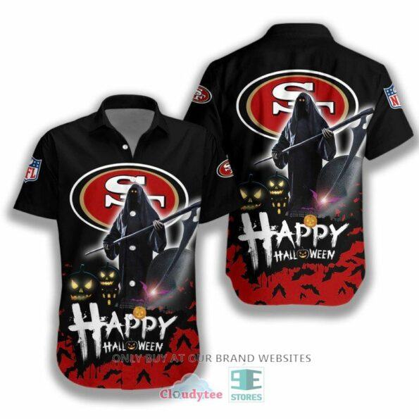 [HALLOWEEN] NFL San Francisco 49ers Happy Halloween Hawaiian Shirt for fan