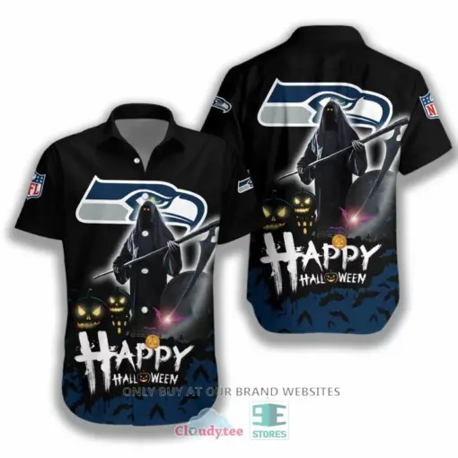 [HALLOWEEN] NFL Seattle Seahawks Happy Halloween Hawaiian Shirt for fan