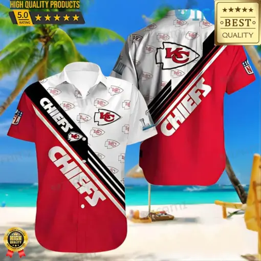 Kansas City Chiefs Hawaiian Shirt Logo, Kansas City Chiefs Apparel Hawaii Shirt, NFL Hawaiian Shirt