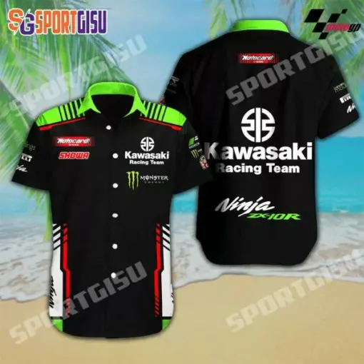 Kawasaki MotoGP Monster Energy Ninja ZX10R Aloha Beach Summer hot Hawaiian Shirt