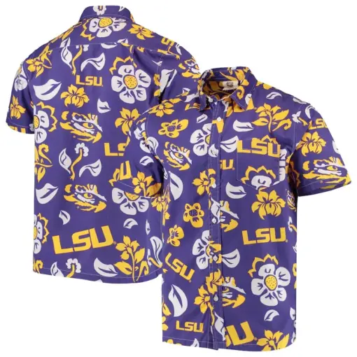 LSU Tigers Wes & Willy Floral Purple hot Hawaiian Shirt – LIMITED EDITION