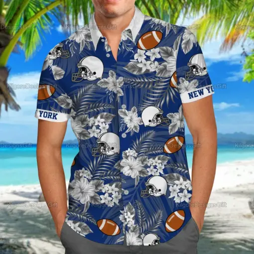 New York Hawaiian Shirt, New York football Beach Shirt