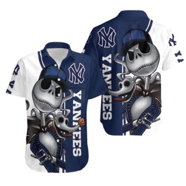 New York Yankees Jack Skellington hot Hawaiian Shirt Baseball Fans Gift