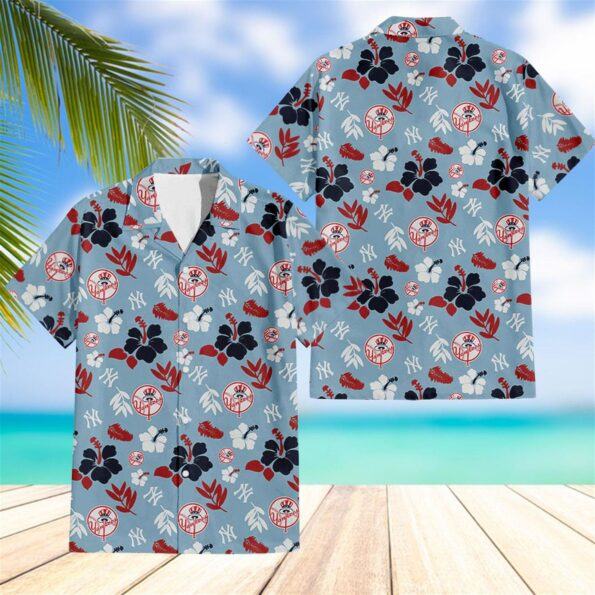 New York Yankees hawaiian shirt, Tropical Aloha 2023 Blue hot Hawaiian Shirt