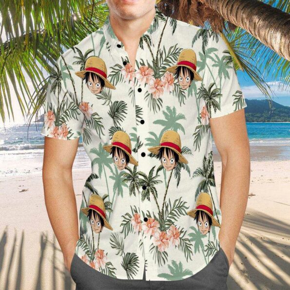 One Piece D.Luffy Merch Hawaiian Shirt Vintage Print hot Hawaiian Shirt