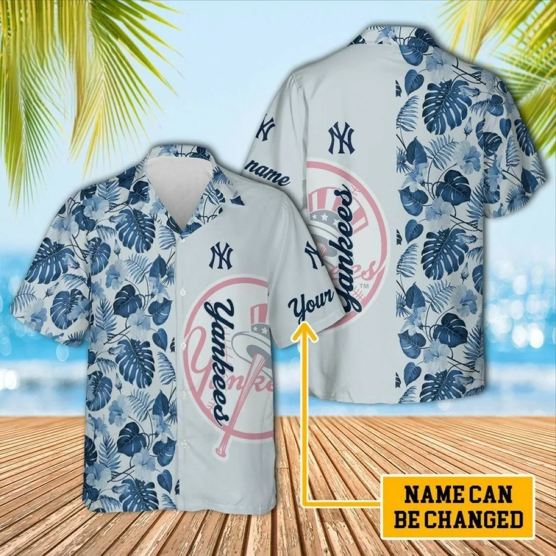 Personalized NY Yankees Unisex Custom Hawaiian Shirt - hotHawaiianShirt