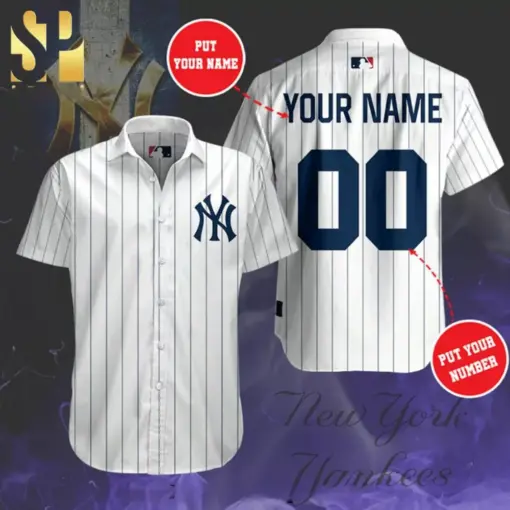 Personalized New York Yankees Baseball Team Full Printing Hawaiian Shirt - hotHawaiianShirt