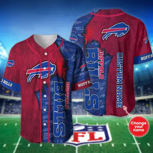 Personalized maps Buffalo Bills nfl Baseball Jersey shirt for fans