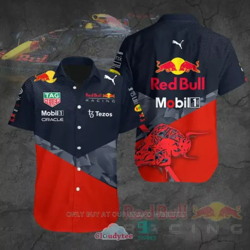 Red Bull Racing Navy Red Pattern Color hot Hawaiian Shirt – LIMITED EDITION