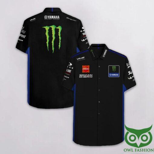 Yamaha Racing VR46 Black Blue hot Hawaiian Shirt