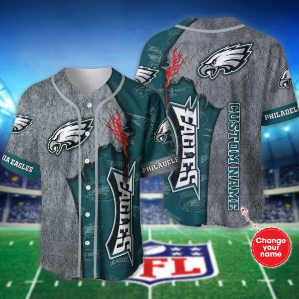 [new Personalized] maps Philadelphia Eagles nfl Baseball Jersey shirt for fans