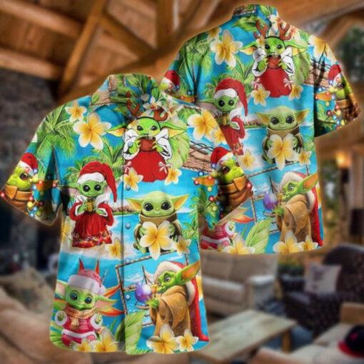 A Merry Christmas I Wish You Star Wars Yoda Hawaiian Shirt