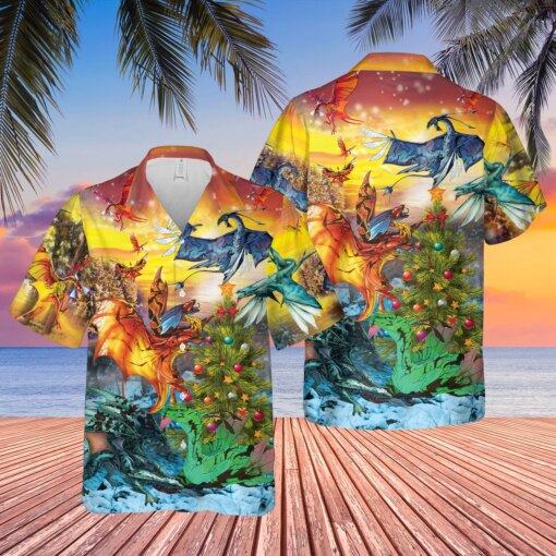 Avatar Banshee And Leonoptery Light Christmas Up Hawaiian Shirt