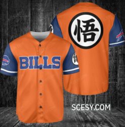 BUFFALO BILLS NFL DRAGON BALL SON GOKU BASEBALL JERSEY custom