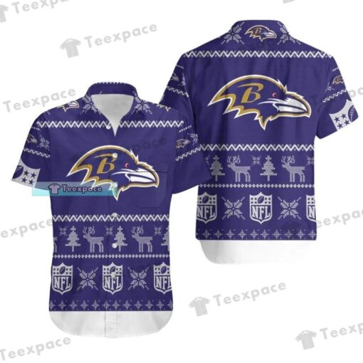 Baltimore Ravens Ethics Christmas Pattern Hawaiian Shirt