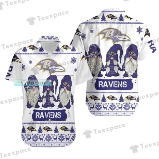 Baltimore Ravens Gnomes Christmas Hawaiian Shirt_1