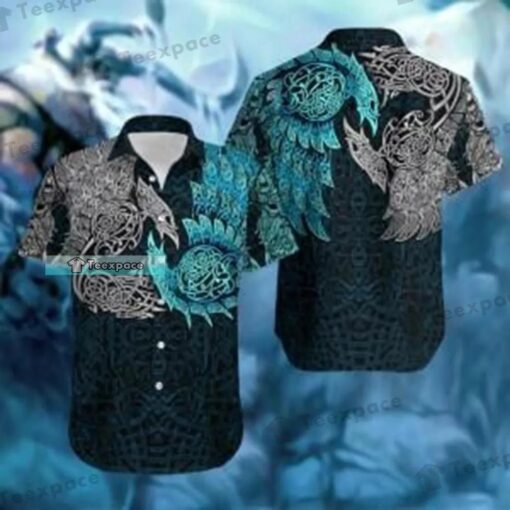 Baltimore Ravens Phoenix Ocean Texture Hawaiian Shirt