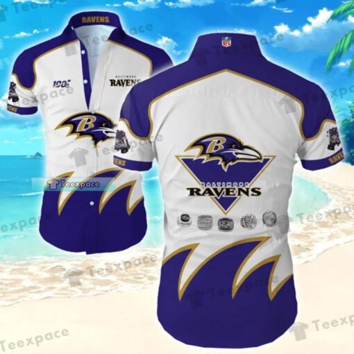 Baltimore Ravens Sharp Line Pattern Hawaiian Shirt