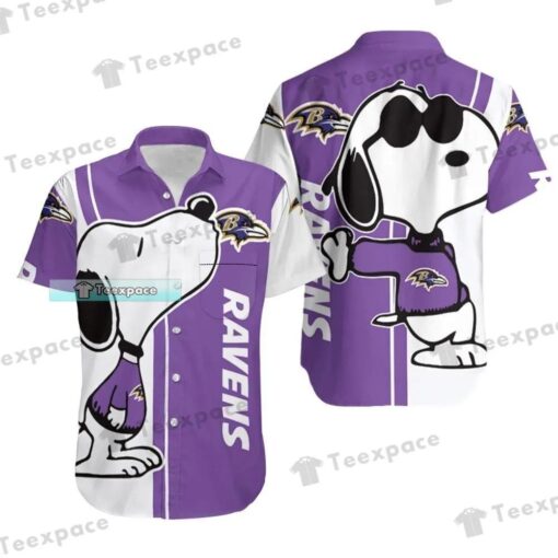 Baltimore Ravens Snoopy Cool Cute Hawaiian Shirt