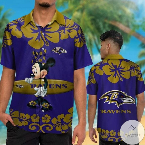 Baltimore Ravens nfl Minnie Mouse Hawaiian Shirt custom for fan