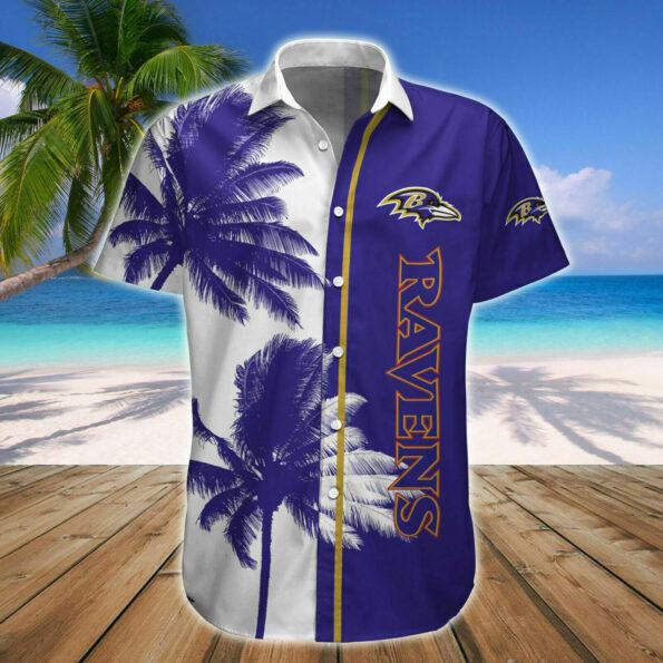 Baltimore Ravens nfl coconut tree summer Hawaiian Shirt custom for fan