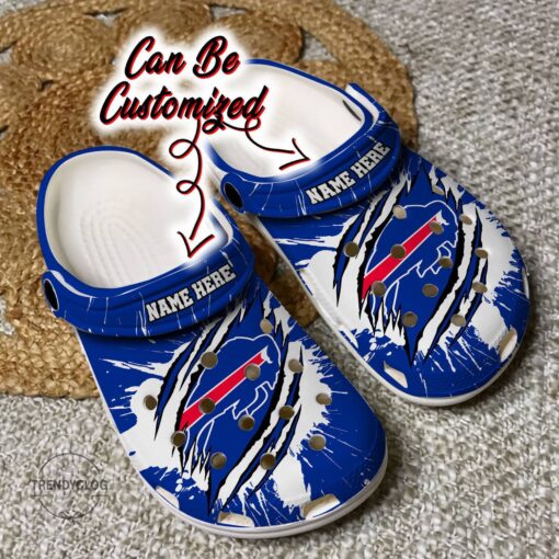 Bills Personalized BBills Football Ripped Claw Clog Crocs Shoes