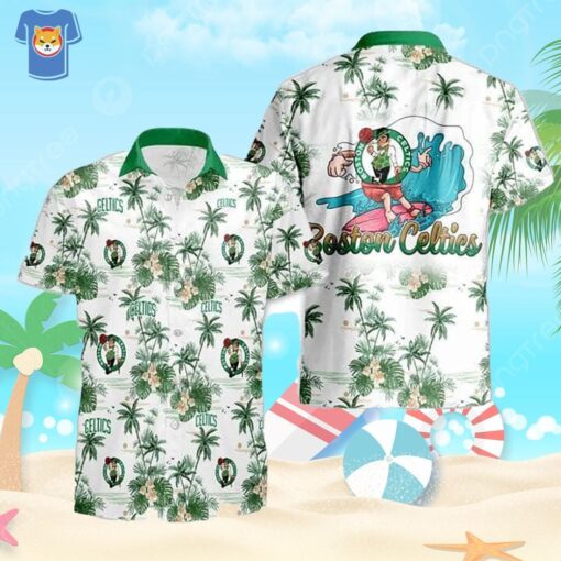 Boston Celtics Hawaiian Shirt Tropical Flower Pattern Best Basketball Gift