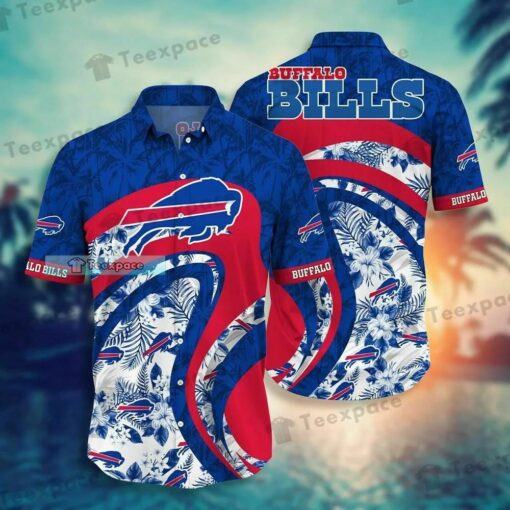 Buffalo Bills Floral Wavy Lines Hawaiian Shirt