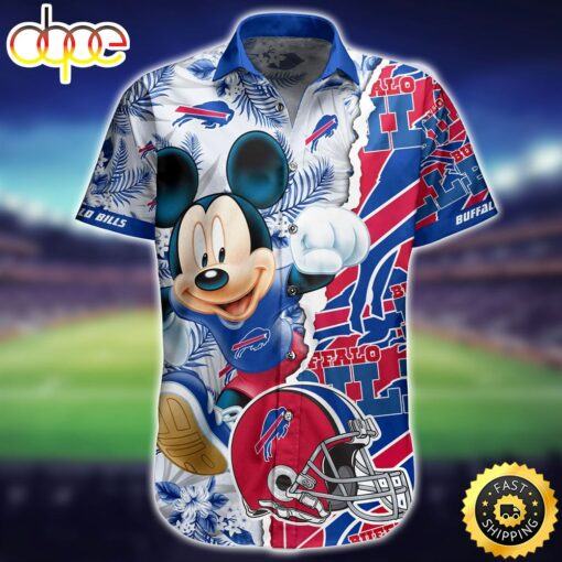 Buffalo Bills NFL Mickey Graphic Tropical 3D Printed Gift For Men Women Hawaiian Shirt