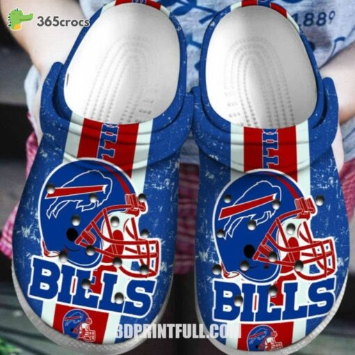 Buffalo Bills NFL Themed Comfortable Clog Shoes Distinct Fan Design
