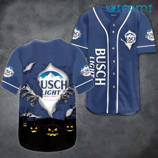 Busch Light Baseball Jersey Pumpkin Halloween Beer Lovers Gift