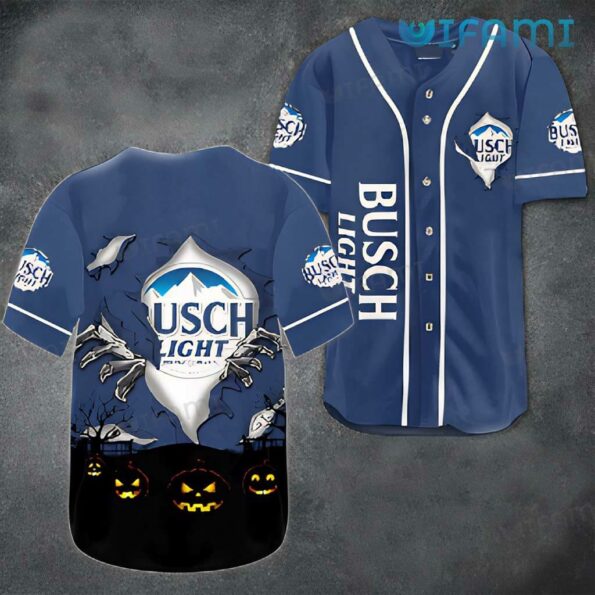 Busch Light Baseball Jersey Pumpkin Halloween Beer Lovers Gift