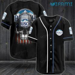 Busch Light Baseball Jersey Skull USA Flag Beer Lovers Gift